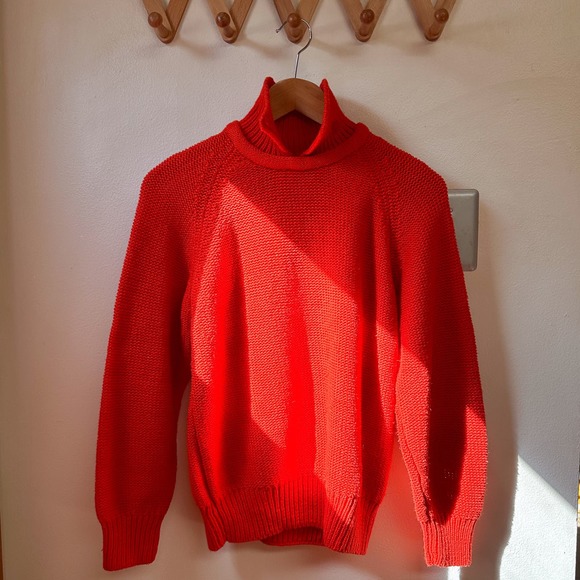 Chaus Sweaters - Vintage 1980s 1990s Chaus Red Collared Sweater